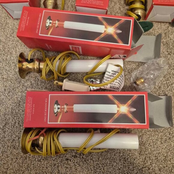 5 Electric Window Candle Light Glass Bulb Dusk To Dawn Sensor Light Brass  Base - Picture 4 of 10